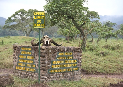 Arusha National Park Direction and Signs